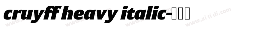 cruyff heavy italic字体转换